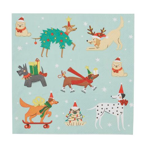 Holiday Dogs Napkin 20 Pack