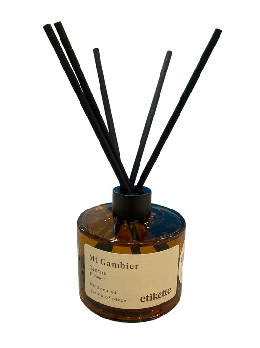 Mt Gambier In Cactus Flower Eco Reed Diffuser - etikette