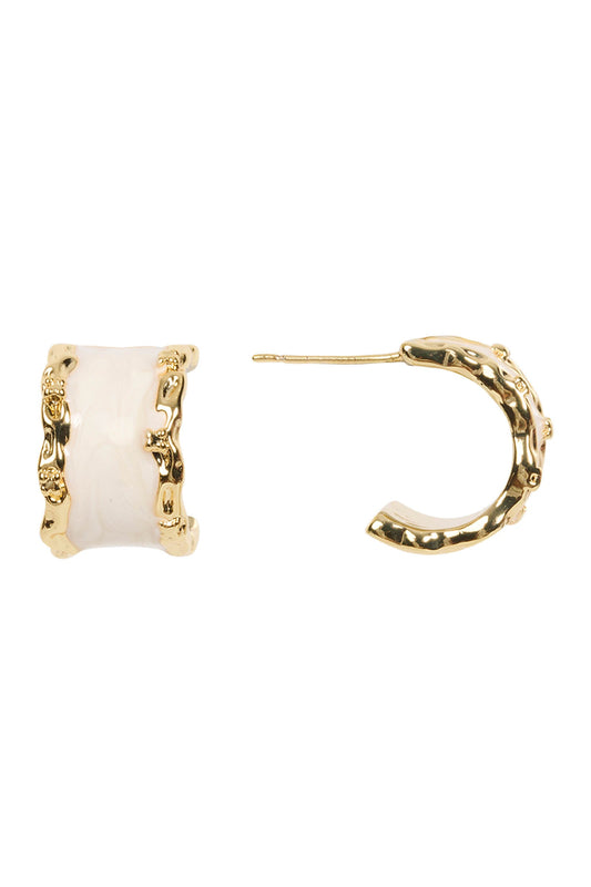 Mira Earring Curved White