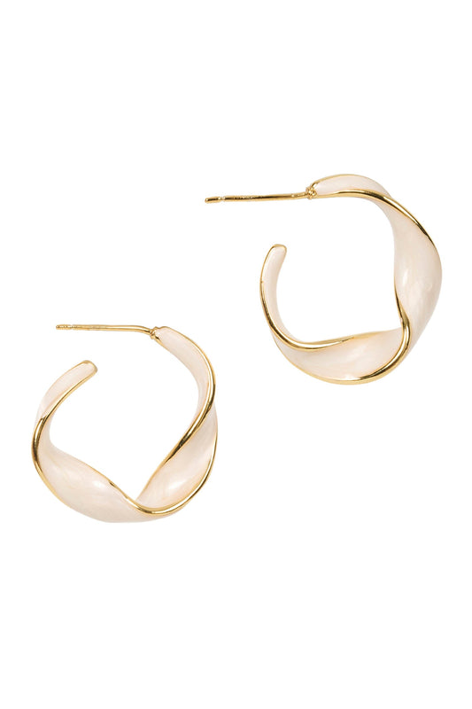Mira Earring Twisted White