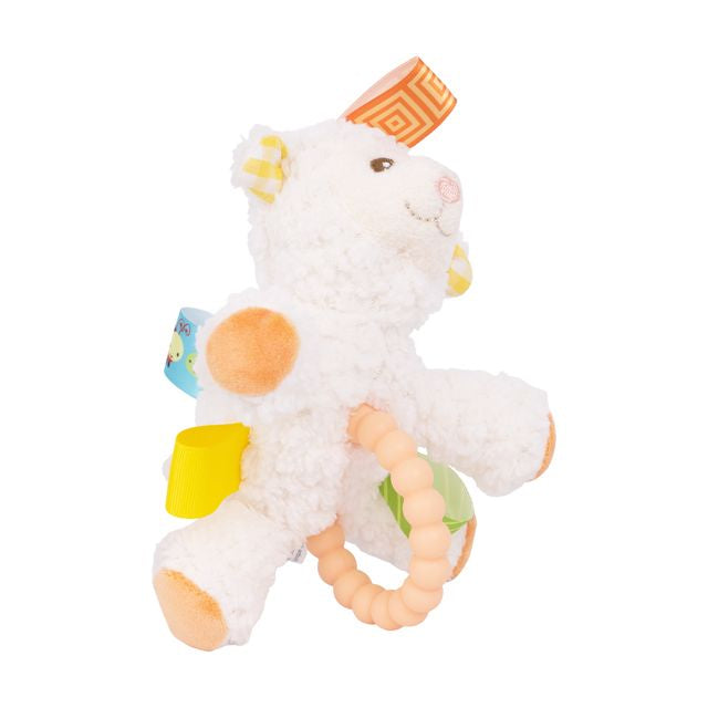 Sherbert Lamb Taggies Teether Rattle