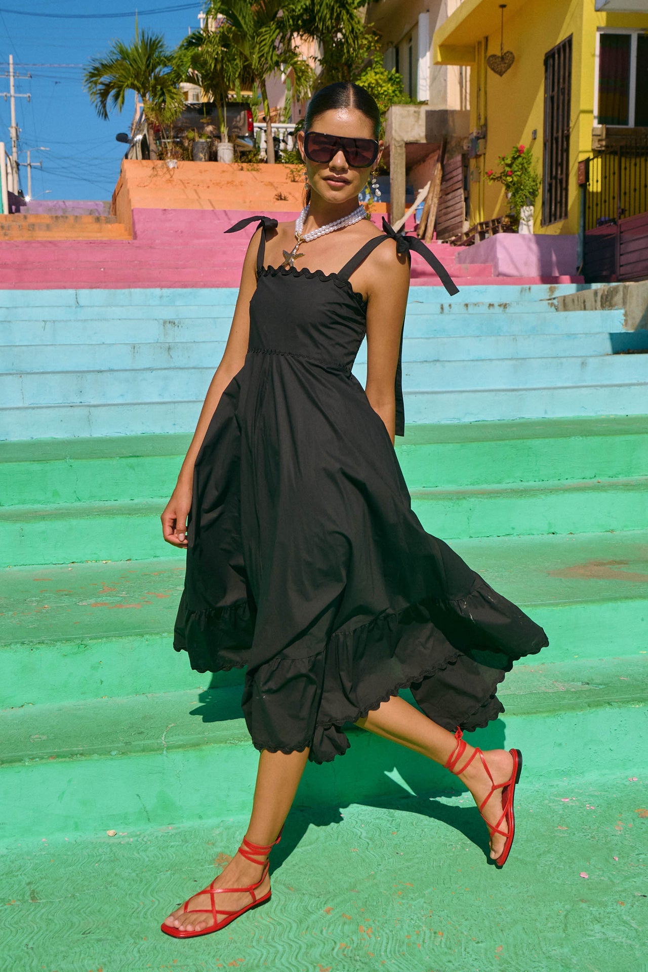 Brasilia Tie Maxi Dress