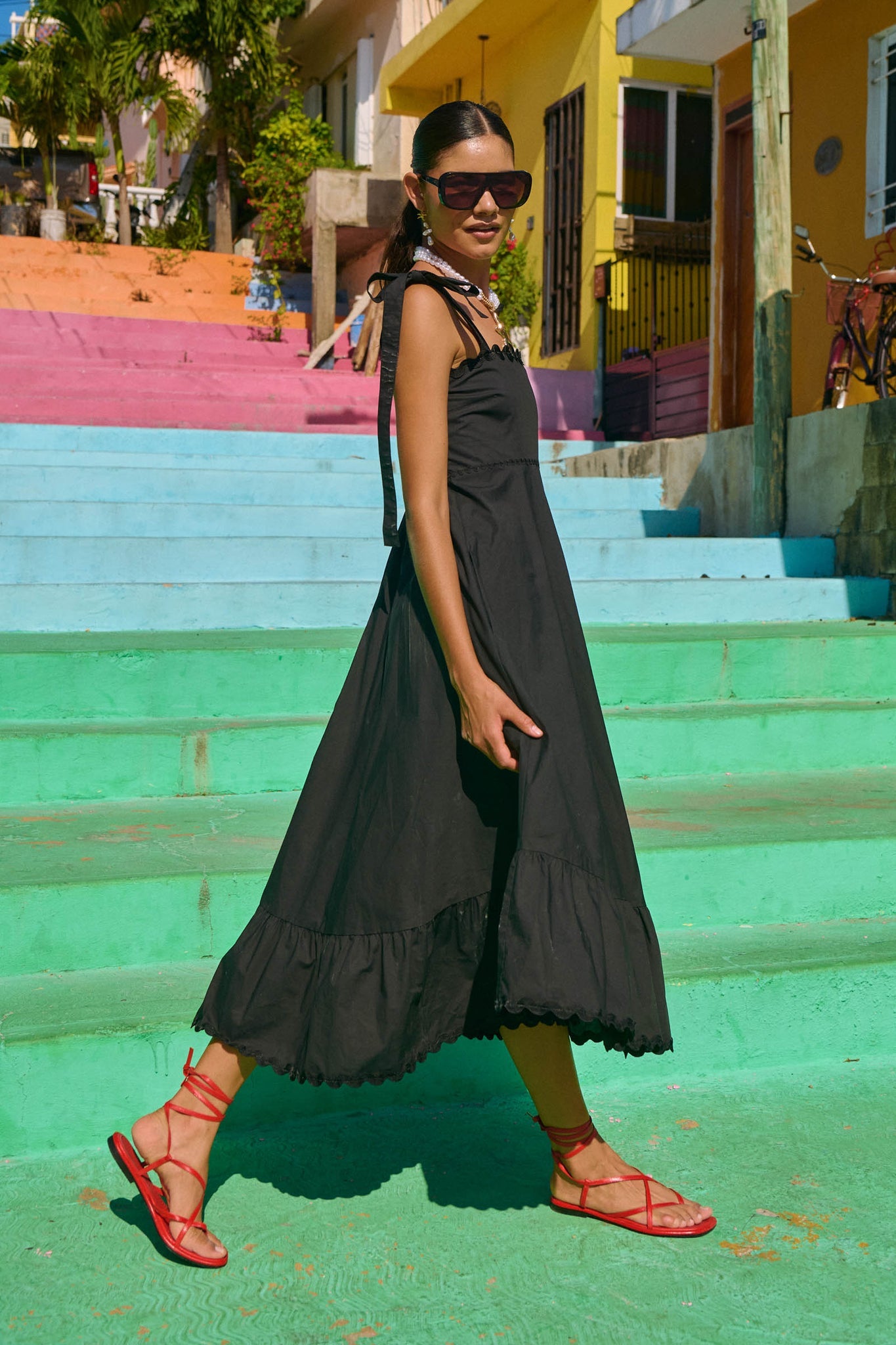 Brasilia Tie Maxi Dress