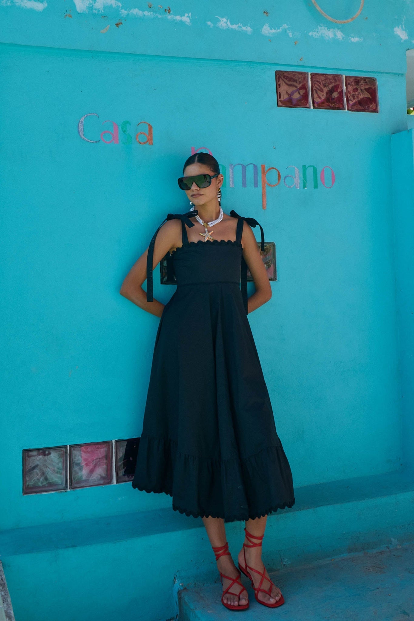 Brasilia Tie Maxi Dress