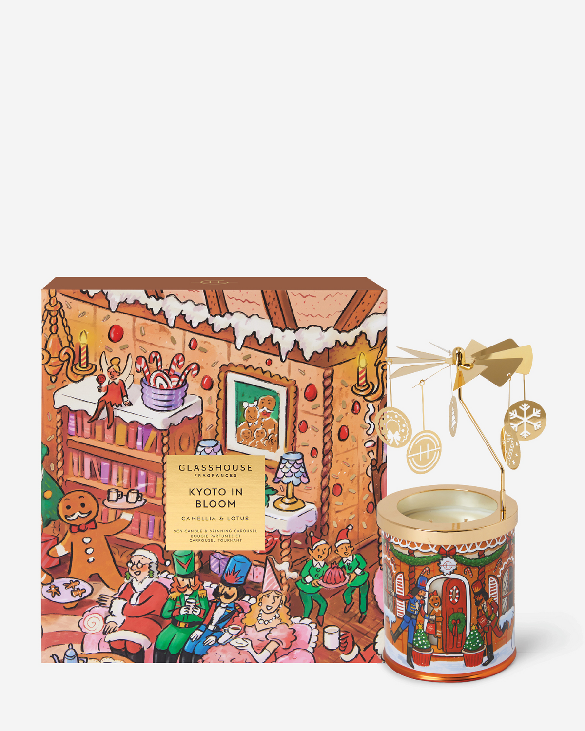 Kyoto In Bloom Candle & Spinning Carousel Gift Set