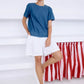 Melenia Denim Top