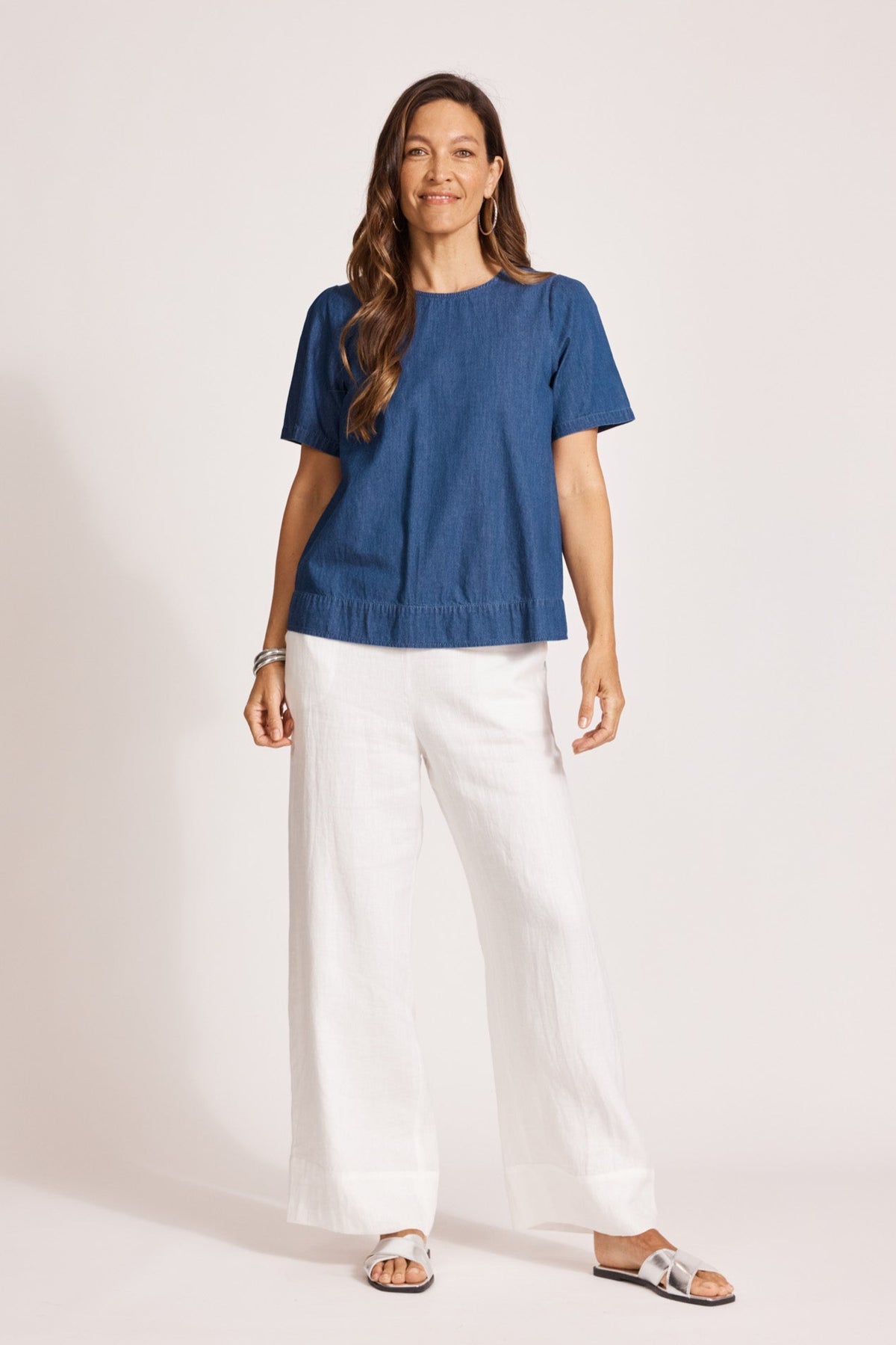 Melenia Denim Top