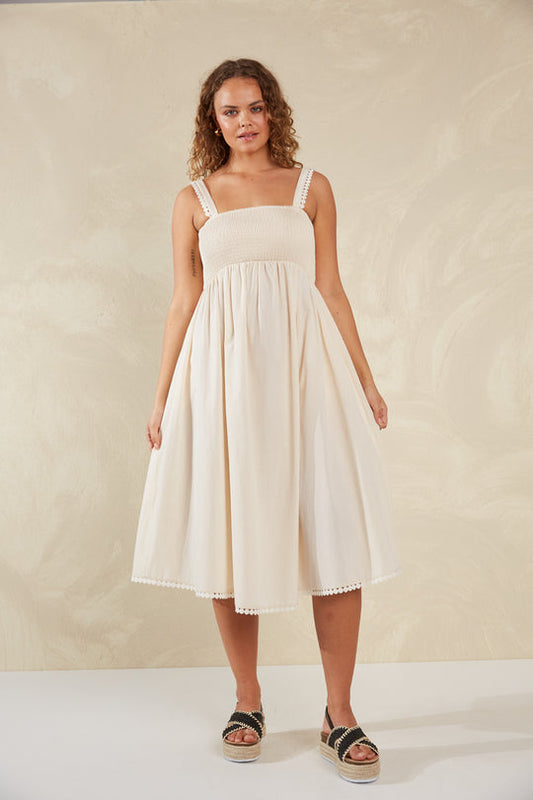 Adelfia Shirred Dress - Haven