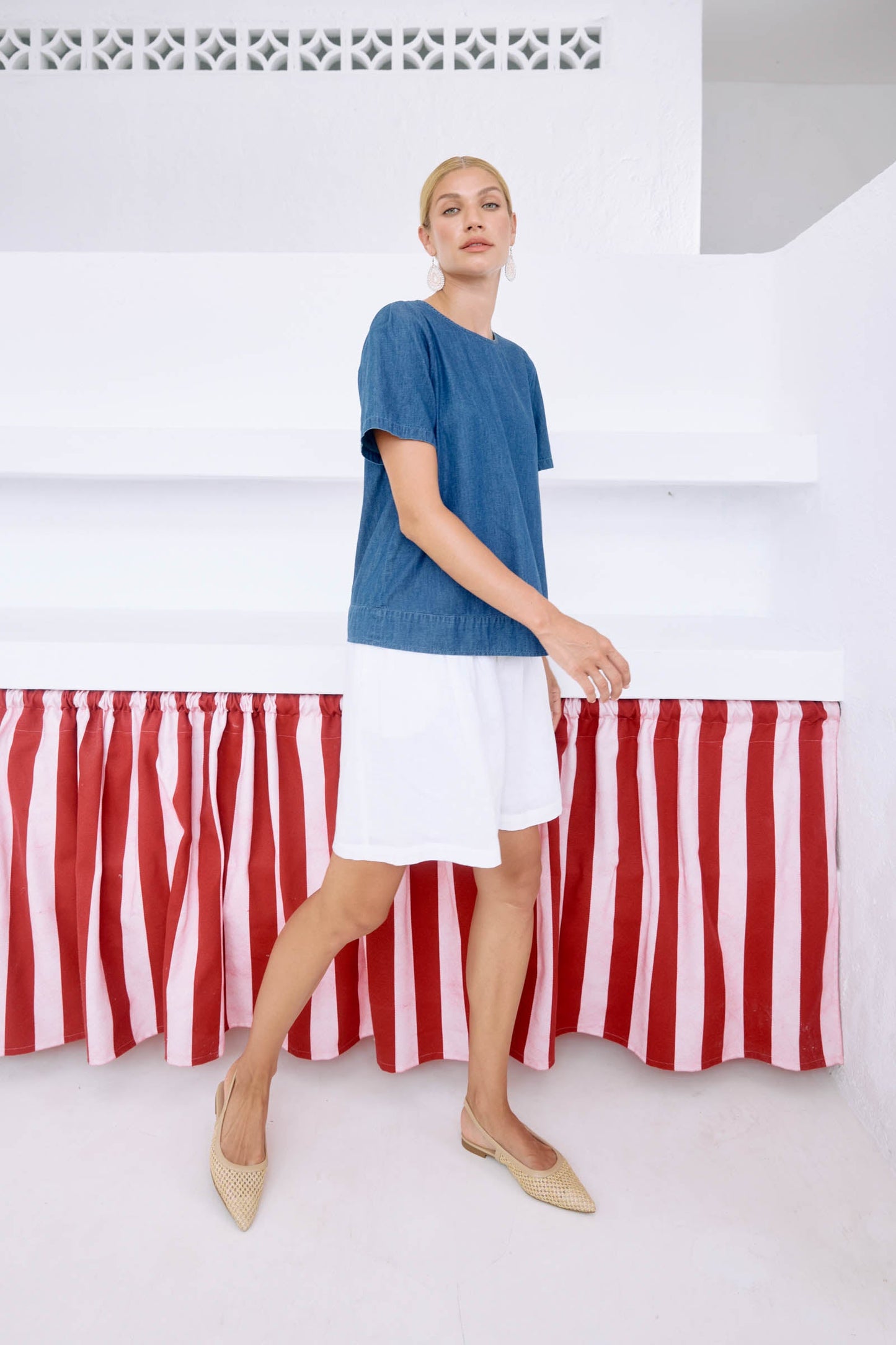 Melenia Denim Top