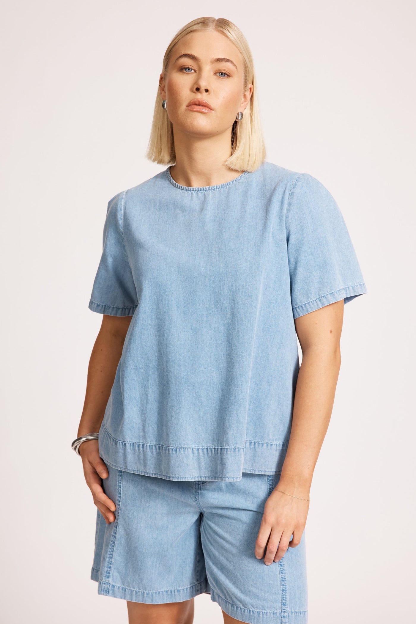 Melenia Denim Top