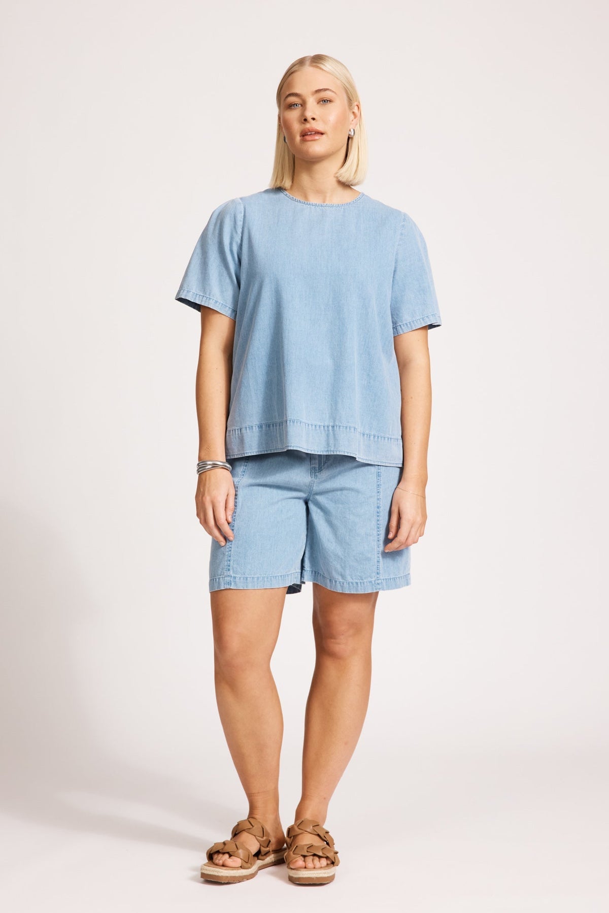 Melenia Denim Top