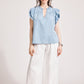 Melenia Denim Frill Top