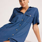 Melenia Denim Shirt Dress