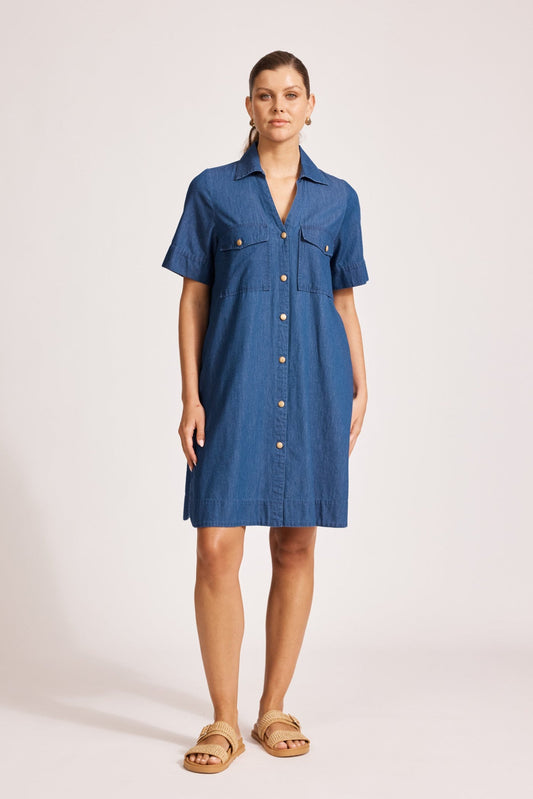 Melenia Denim Shirt Dress
