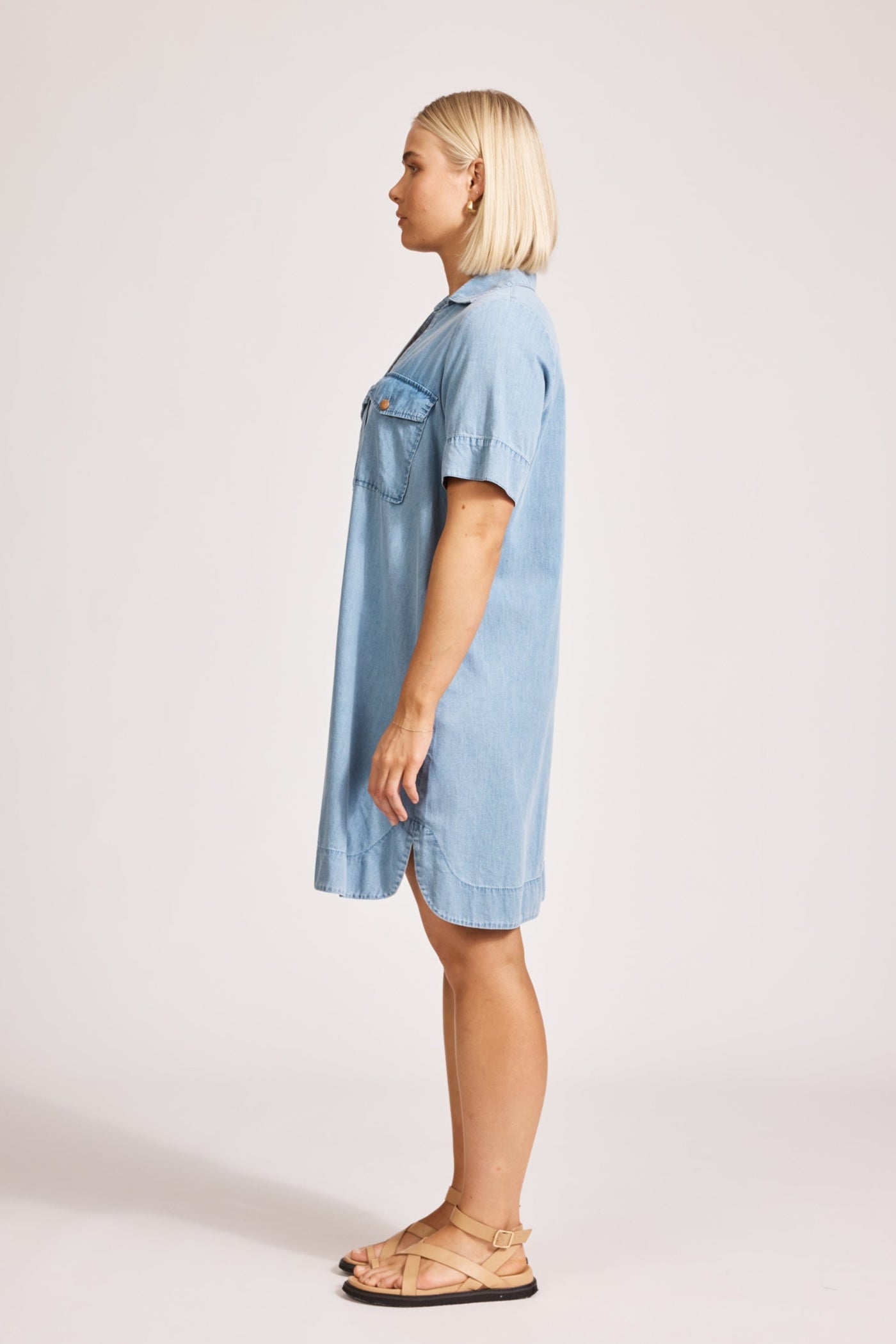 Melenia Denim Shirt Dress