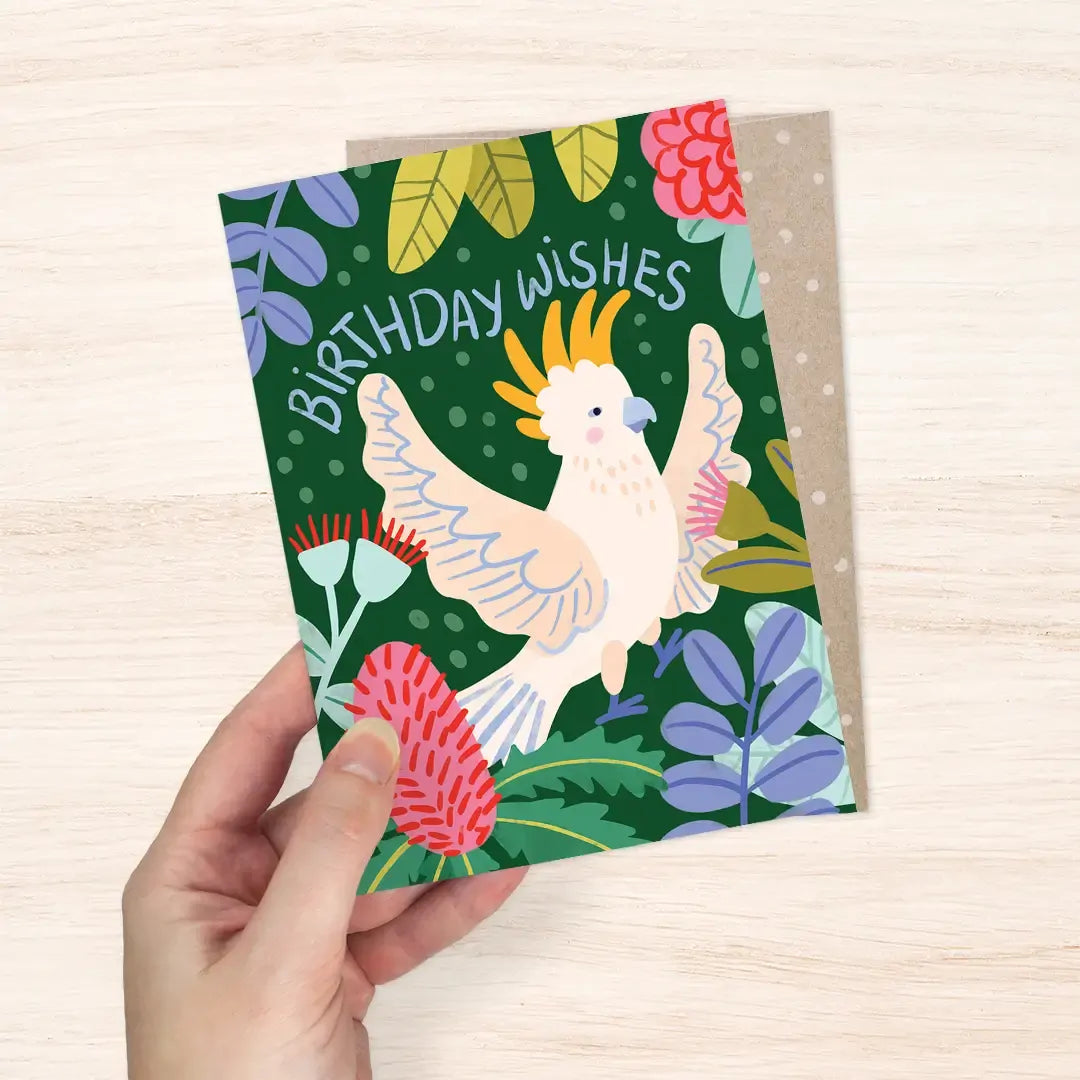 Birthday Cockatoo Greeting Card