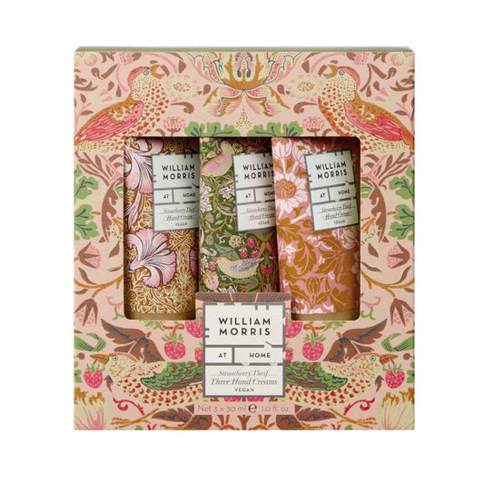 William Morris at Home The Voyager Strawberry Thief Hand Cream Trio