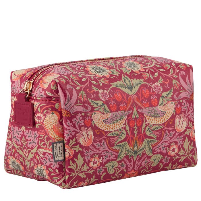 William Morris at Home Strawberry Thief Medium Toiletry Bag Red