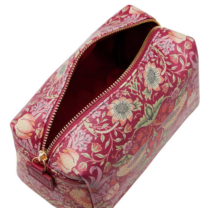 William Morris at Home Strawberry Thief Medium Toiletry Bag Red