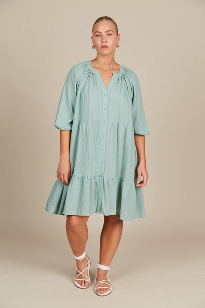 Amelie Button Dress - Isle Of Mine