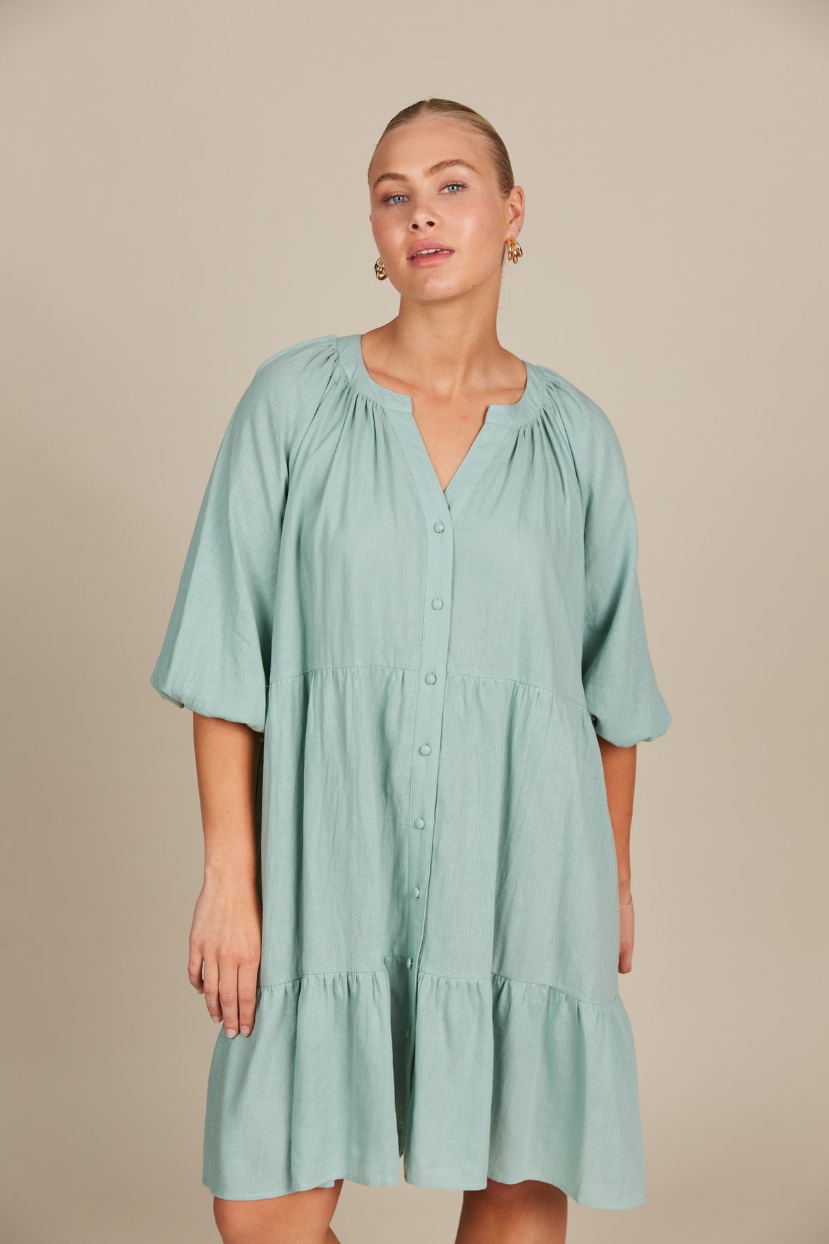 Amelie Button Dress - Isle Of Mine