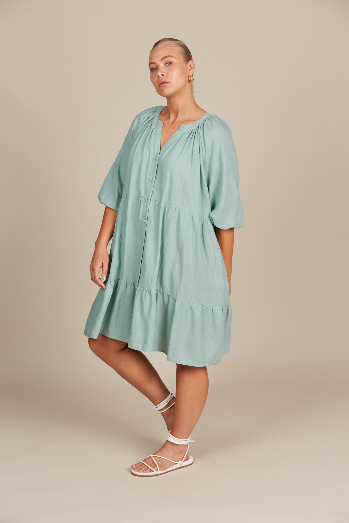 Amelie Button Dress - Isle Of Mine