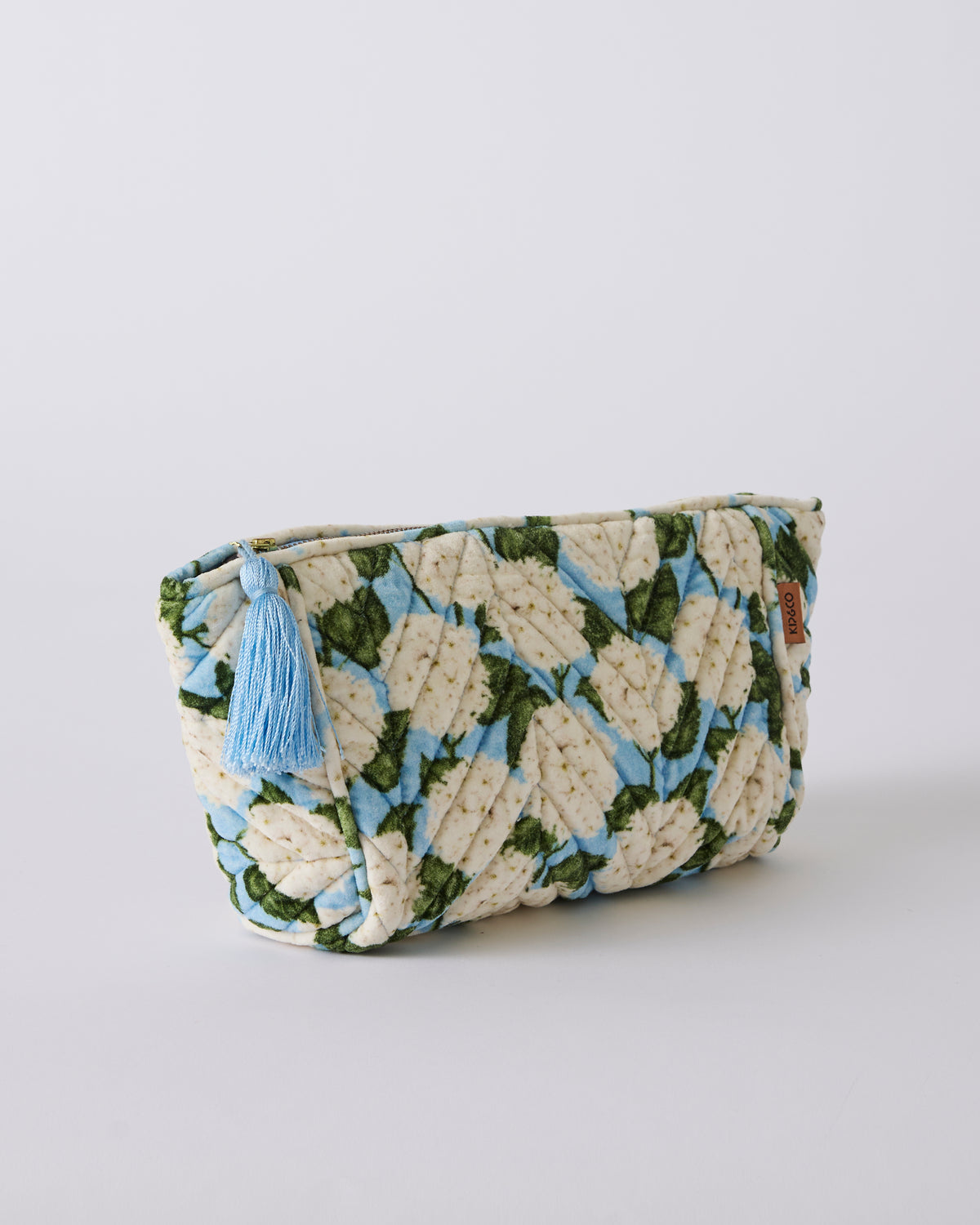 Hydrangea Blue Velvet Toiletry Bag
