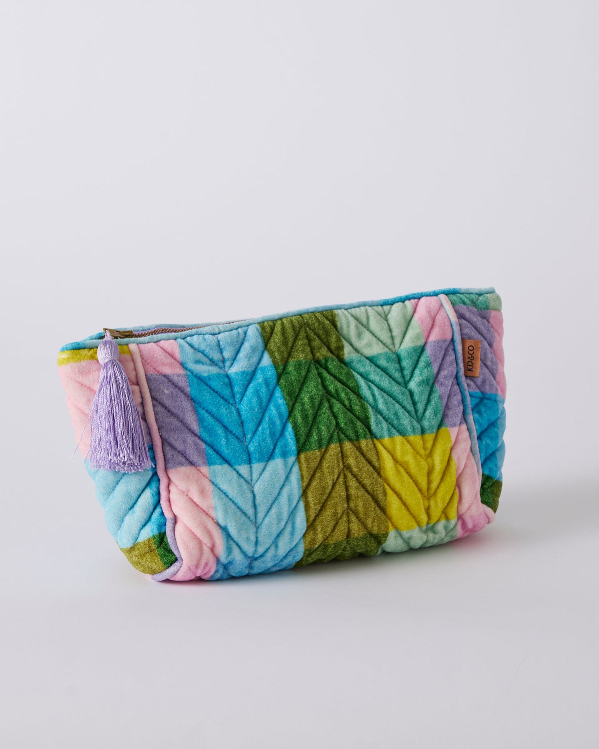 Sorbet Tartan Velvet Toiletry Bag