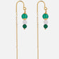 Amelia Thread Earrings Green