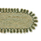Lucie Dark Green/Light Green Braided Table Runner