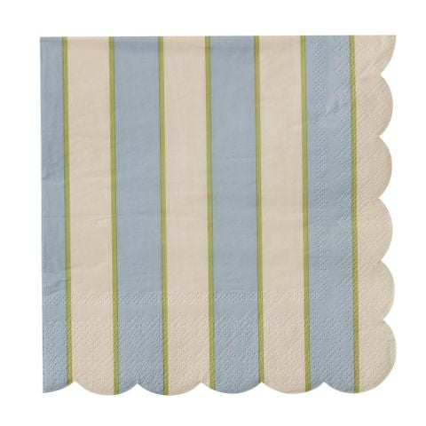 Carnival Napkin 20 Pack - Blue/Ivory Stripe