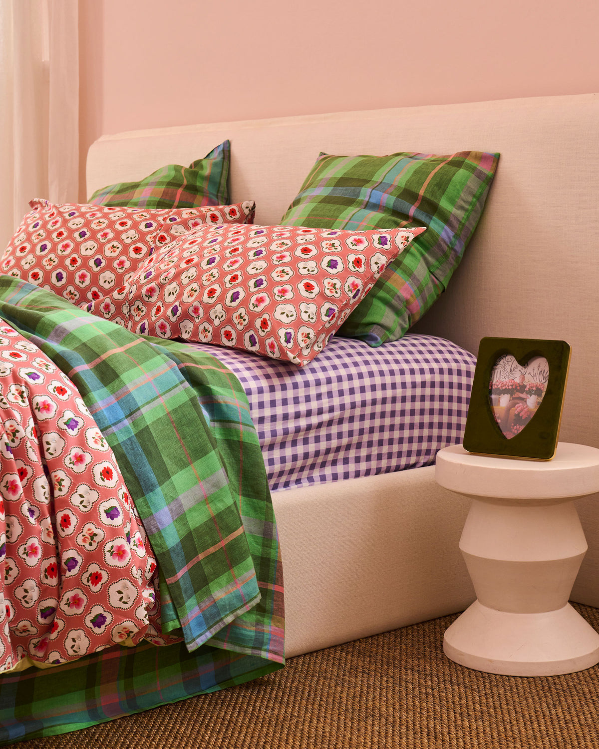 Campsite Heart Velvet Photo Frame