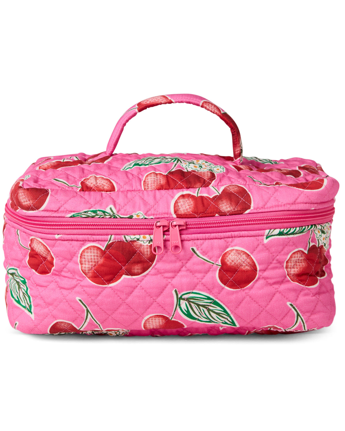 Cherry Blossom Qulited Cotton Toiletry Case