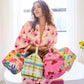 Cherry Blossom Qulited Cotton Toiletry Case