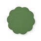 Gracie Green Scallop Wood Coaster