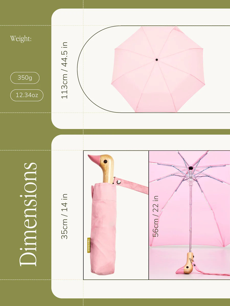 Pink Compact Duck Umbrella - Original Duckhead