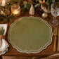 Claudia Scalloped Round Placemat