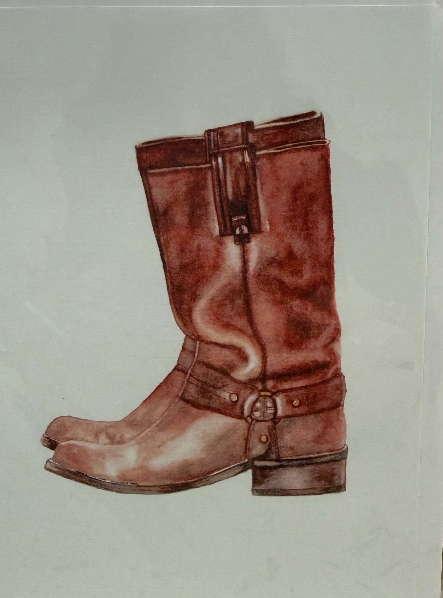 Leather Boots Greeting Card