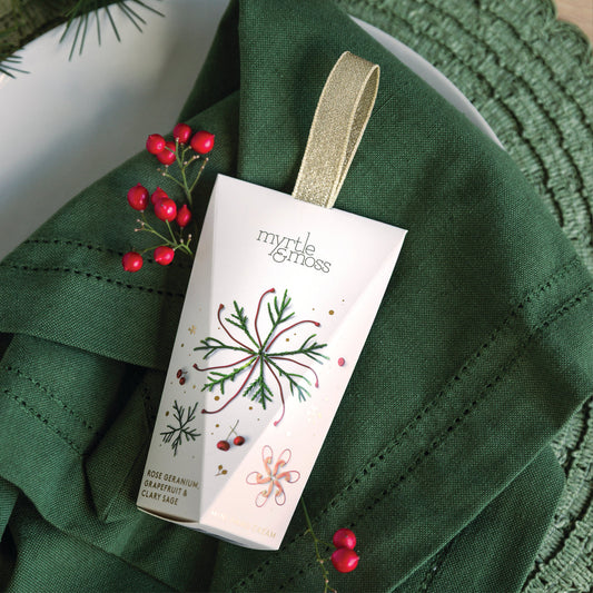 Christmas Ornament ~ Rose Geranium, Grapefruit & Clary Sage