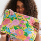 Follow The Sun Yellow Quilted Cotton Toiletry Purse