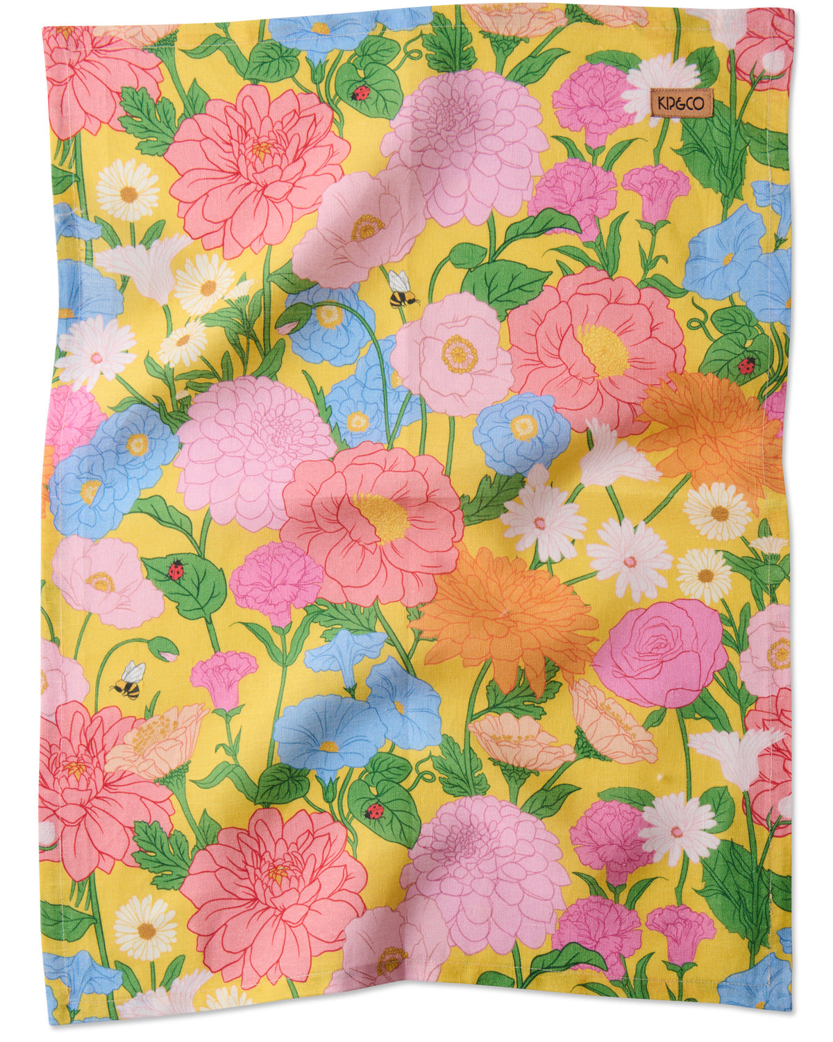 Follow The Sun Yellow Tea Towel
