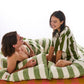 Moss Stripe Adult Eco Satin Short Sleeve Shirt & Short Pyjama