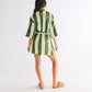 Moss Stripe Eco Satin Robe