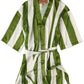 Moss Stripe Eco Satin Robe
