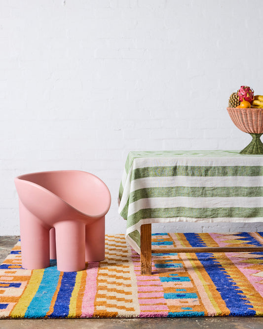Moss Stripe Tablecloth Rectangular