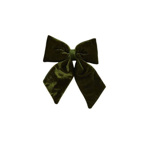 Bow Tie Green Velvet Decoration Small