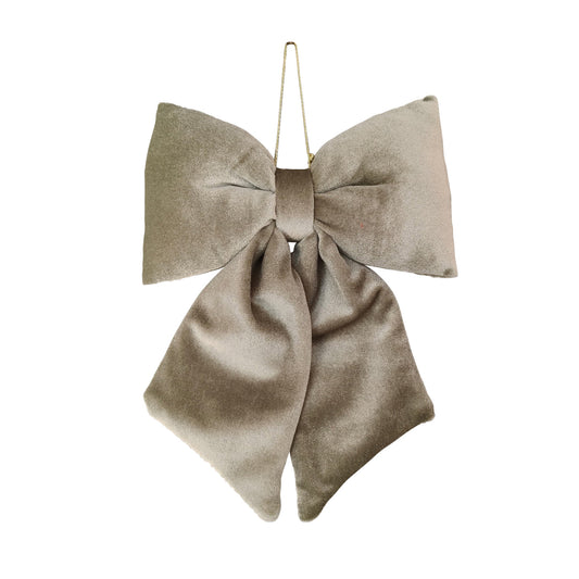 Bow Tie Sage Velvet Decoration Small