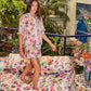 Kip&Co x Romance Was Born Dream Bloom Adult Organic Cotton Short Sleeve Shirt & Short Pyjama Set