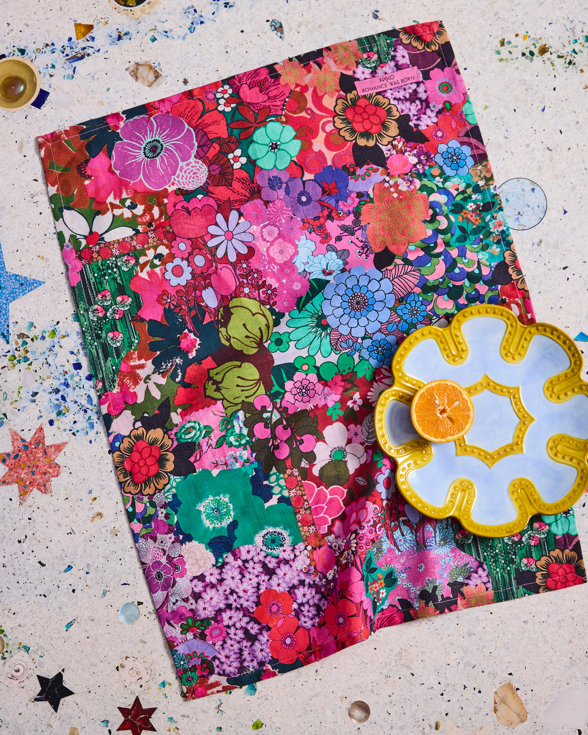 Kip&Co x Romance Was Born Flower Power Tea Towel