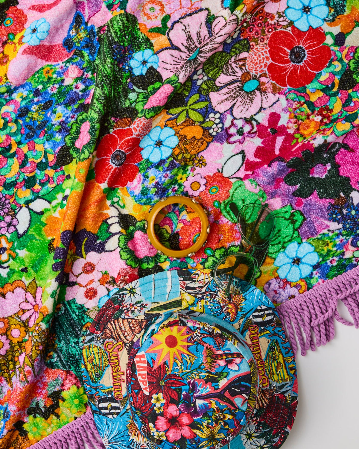 Kip&Co x Romance Was Born Flower Power Pink Terry Beach